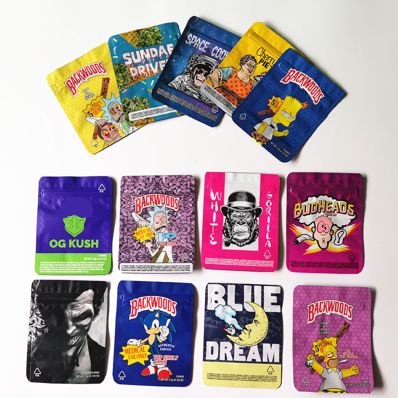 Backwoods Budheads Bagboyz Bag 3.5g Matte Smell Proof Stand Up Zipper Resealable OG KUSH Cherry's Pie Sumdae Driver Packaging Bags
Backwoods Budheads Bagboyz Bag 3.5g Matte Smell Proof Stand Up Zipper Resealable OG KUSH Cherry's Pie Sumdae Driver Packaging Bags