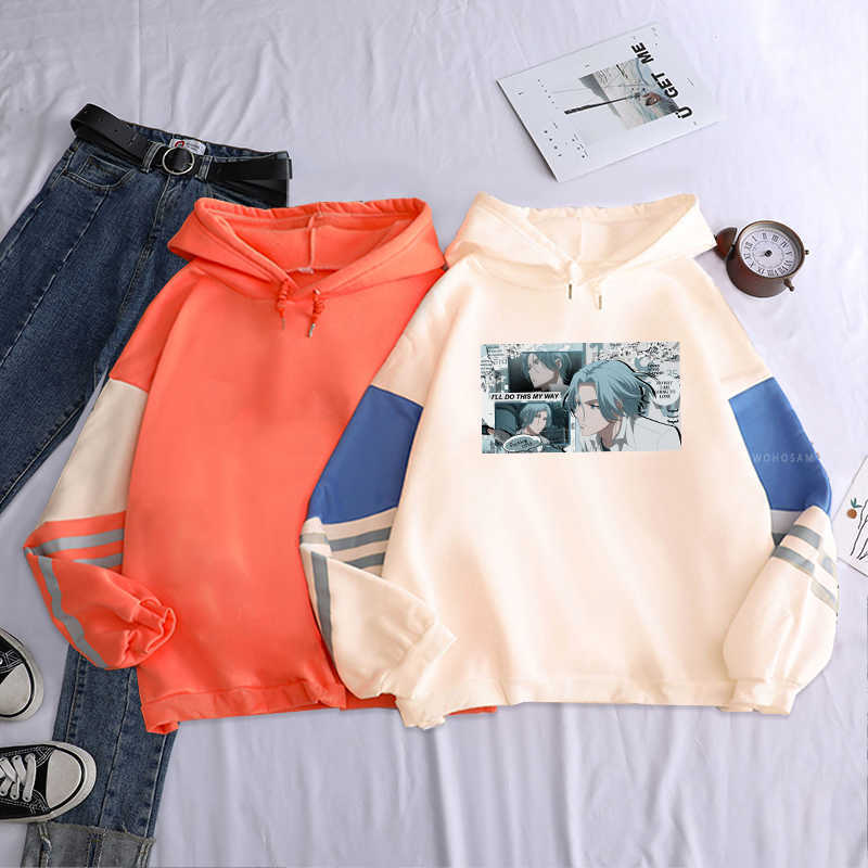 Harajuku Anime SK8 The Infinity Langa Hoodies Unisex Funny Cartoon Skateboard Manga Clothes Street Winter Patchwork Sweatshirts Y0804