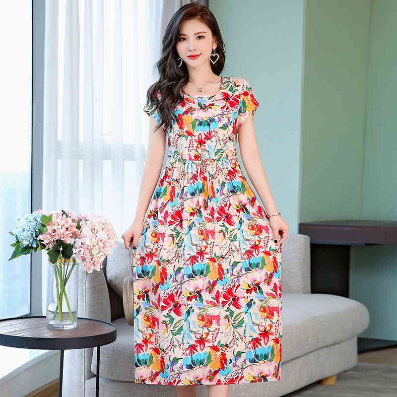 Summer Beach Dress Woman Dresses Plus Size Women Floral Sunflower Dress print Ladies Backless Party Dress Female vestidos 210409