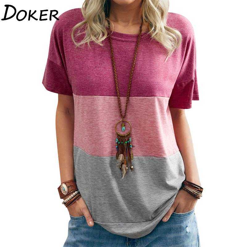 Contrast Color Wide Stripe O-neck Short Sleeved Loose Women T Shirt Casual Style Daily Life 210604, Black
Contrast Color Wide Stripe O-neck Short Sleeved Loose Women T Shirt Casual Style Daily Life 210604, Black
