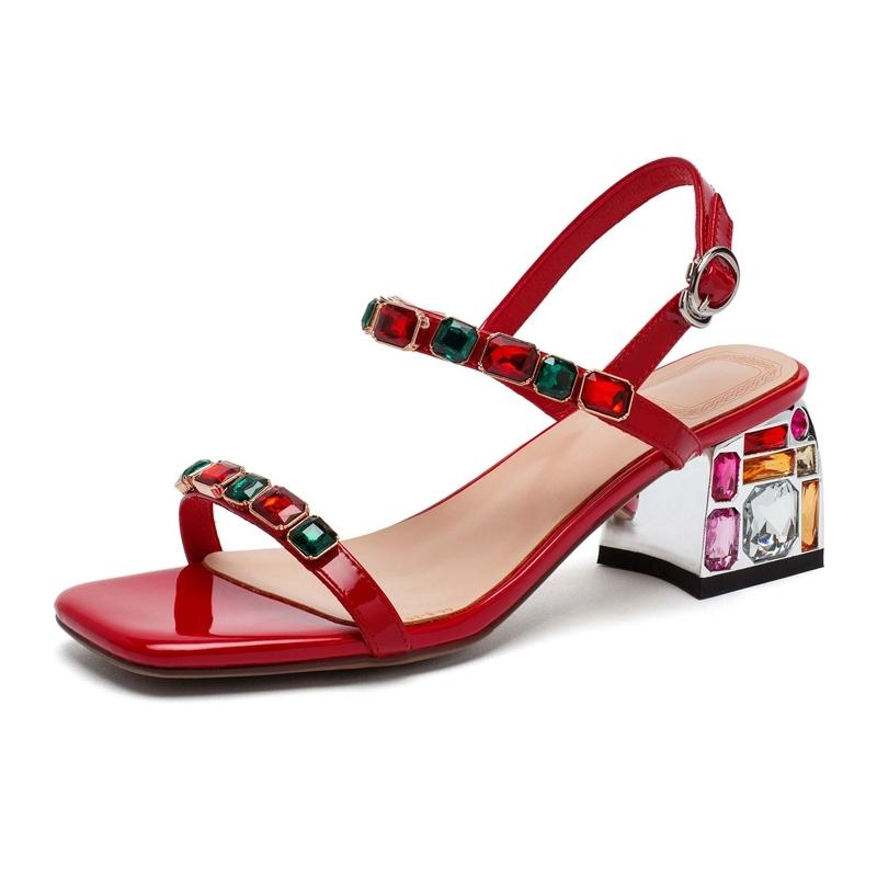 Summer Arrival Big Size Square Toe High Heels Crystal Diamond Open Sweet Buckle Straps Women Sandals L6f9, Black
Summer Arrival Big Size Square Toe High Heels Crystal Diamond Open Sweet Buckle Straps Women Sandals L6f9, Black