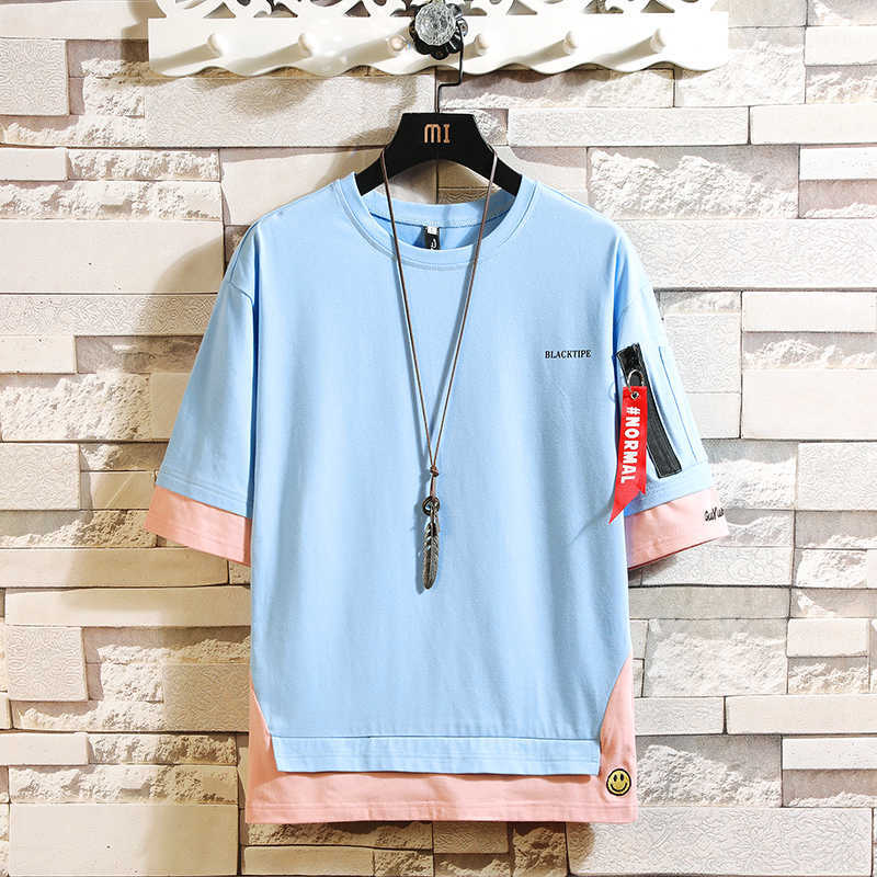 Fashion Half Short Sleeves O NECK Print T-shirt Men's Cotton Summer Clothes TOP TEES Tshirt Plus Asian Size M-5X. 210707