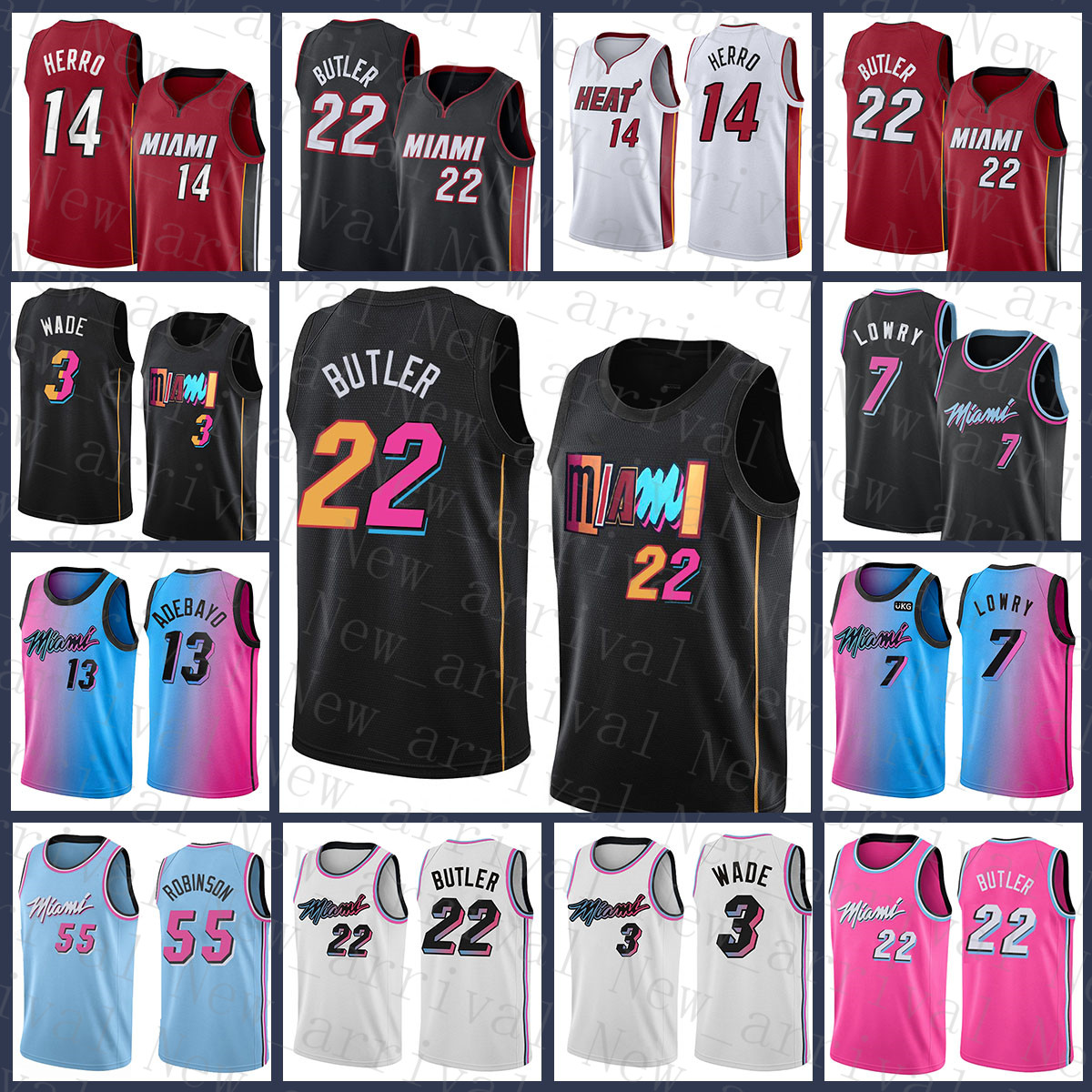 2021 New Kyle 7 Lowry MiamiHeatBasketball Jersey Dwayne Dwyane 3 Wade Jimmy 22 Butler Tyler 14 Herro Bam 13 Adebayo Duncan 55 Robinson Kendrick 25 Nunn Silver, Jersey-rehuo
2021 New Kyle 7 Lowry MiamiHeatBasketball Jersey Dwayne Dwyane 3 Wade Jimmy 22 Butler Tyler 14 Herro Bam 13 Adebayo Duncan 55 Robinson Kendrick 25 Nunn Silver, Jersey-rehuo