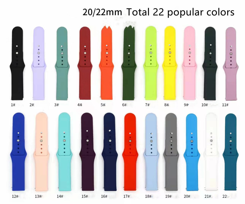 Silicone band for Smart watch strap For Samsung galaxy tab Straps Sport Watchband Replacement Bracelet 20mm 22mm 45mm 41mm
Silicone band for Smart watch strap For Samsung galaxy tab Straps Sport Watchband Replacement Bracelet 20mm 22mm 45mm 41mm