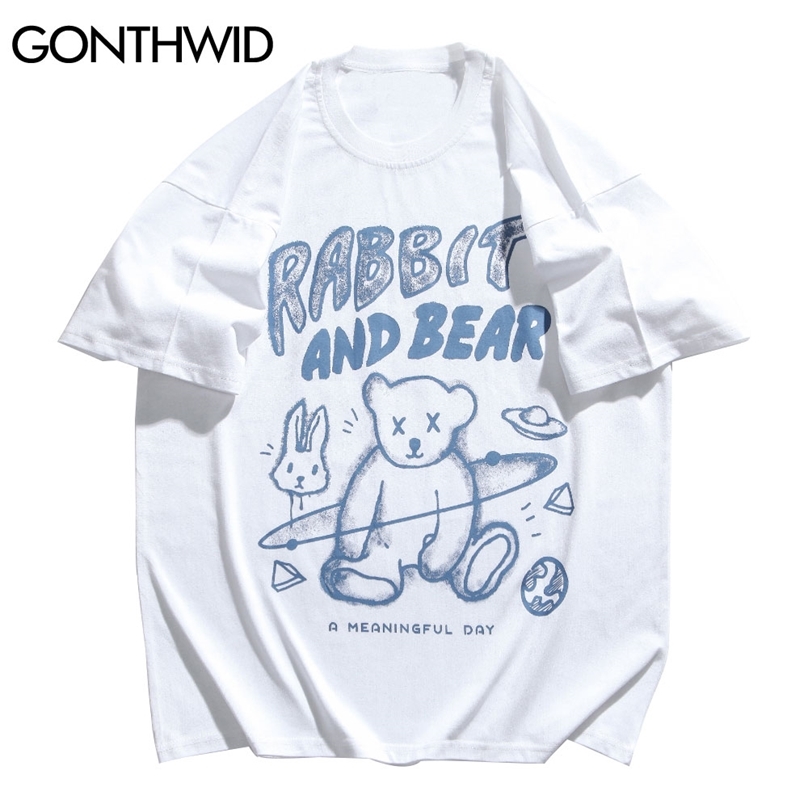 Tshirts Streetwear Graffiti Bear Rabbit Universe Print Short Sleeve Tees Shirts Mens Hip Hop Fashion Casual Cotton Tops 210602, Black
Tshirts Streetwear Graffiti Bear Rabbit Universe Print Short Sleeve Tees Shirts Mens Hip Hop Fashion Casual Cotton Tops 210602, Black