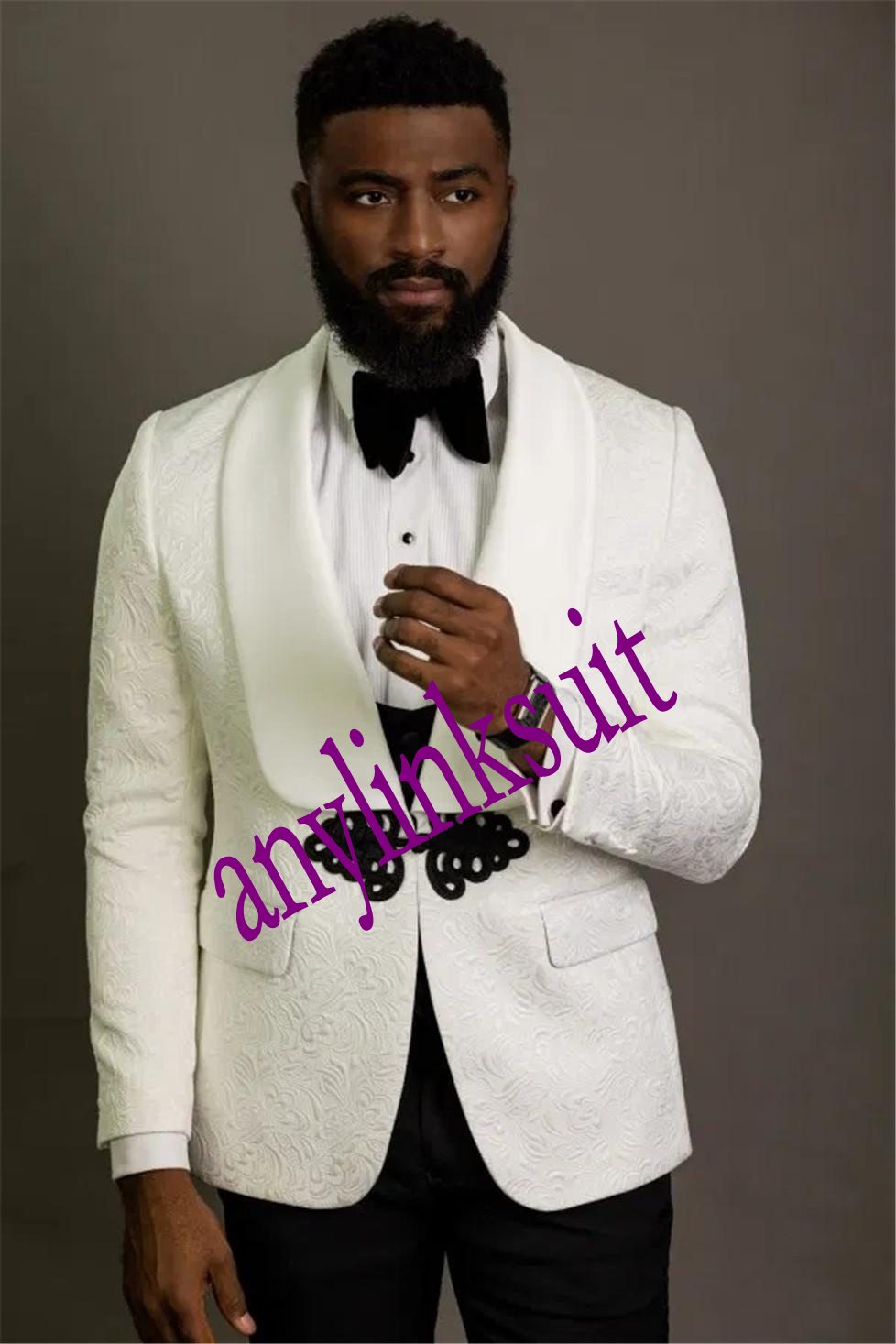 Classic Style One Button Ivory Paisley Groom Tuxedos Shawl Lapel Wedding/Prom/Dinner Groomsmen Men Suits Blazer (Jacket+Pants+Vest+Tie) W1465, Same as image
Classic Style One Button Ivory Paisley Groom Tuxedos Shawl Lapel Wedding/Prom/Dinner Groomsmen Men Suits Blazer (Jacket+Pants+Vest+Tie) W1465, Same as image