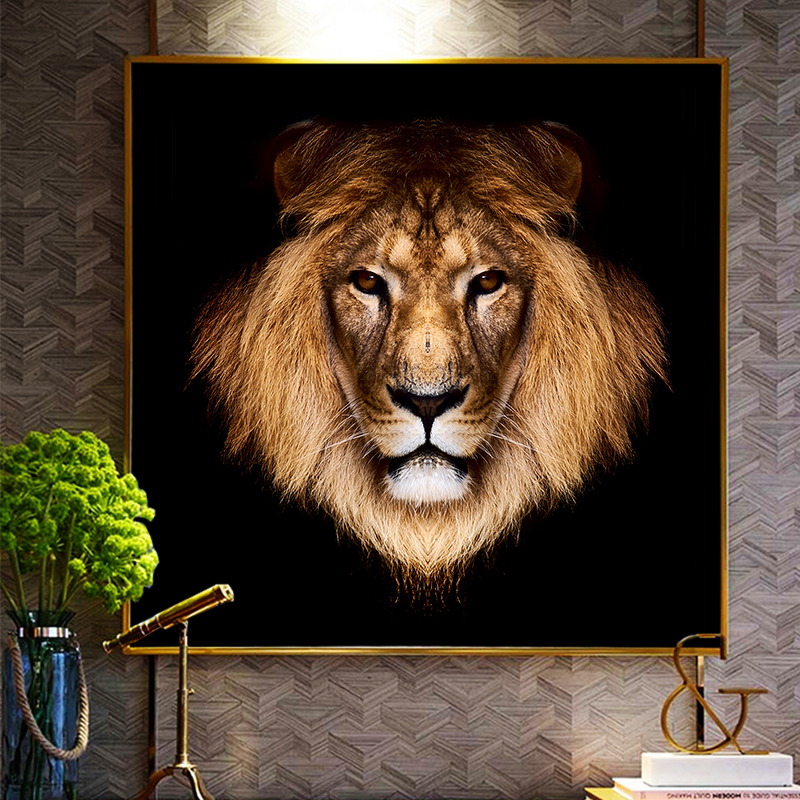 Black Gold Lion Wild Animals Ferocious Beast Cuadros Oil Painting on Canvas Posters and Prints Wall Art Picture for Living Room
Black Gold Lion Wild Animals Ferocious Beast Cuadros Oil Painting on Canvas Posters and Prints Wall Art Picture for Living Room