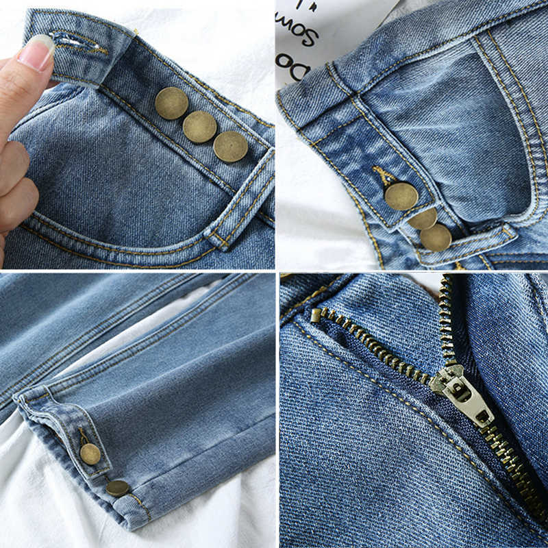 LIBERJOG Woman Jeans Velvet Thickening Harem Pants Loose Mid Waist Wide Leg Ankle Length Winter Thin 210922