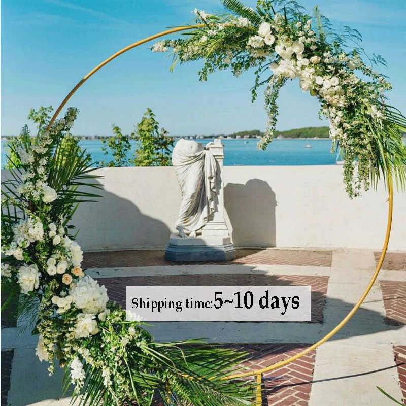 Single Hoop Wedding Arch Christmas Backdrop Wrought Iron Ring Flowers Balloon Arch Decorations Party Event Flower Arch Stand LJ201127
Single Hoop Wedding Arch Christmas Backdrop Wrought Iron Ring Flowers Balloon Arch Decorations Party Event Flower Arch Stand LJ201127