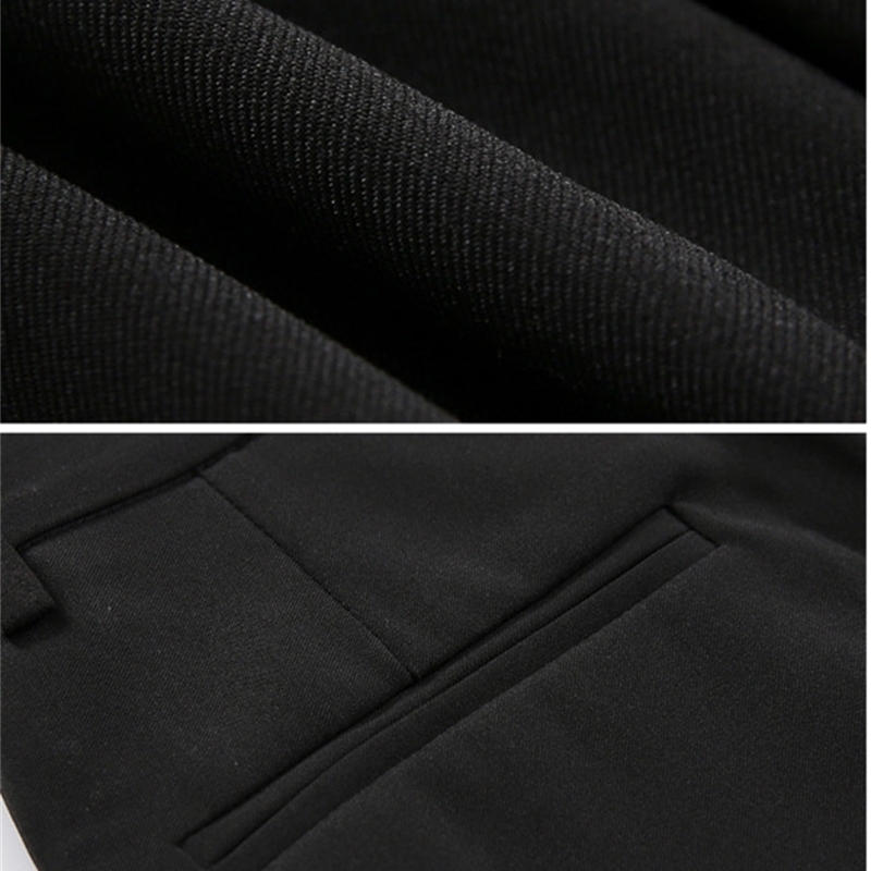 IEFB Ship In March Causal Split Bottoms Black Trousers Men's Loose Korean Fashion Wide Leg Straight Suit Pants For Male 9Y5985 210524