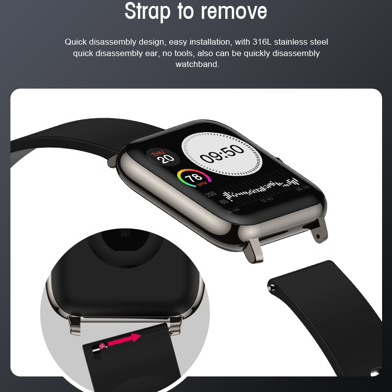 Women Smart Watch IP67 Waterproof Fitness Sport Watches P22 Heart Rate Tracker Call/Message Reminder Clock Hours Bluetooth Smartwatch For Android iOS