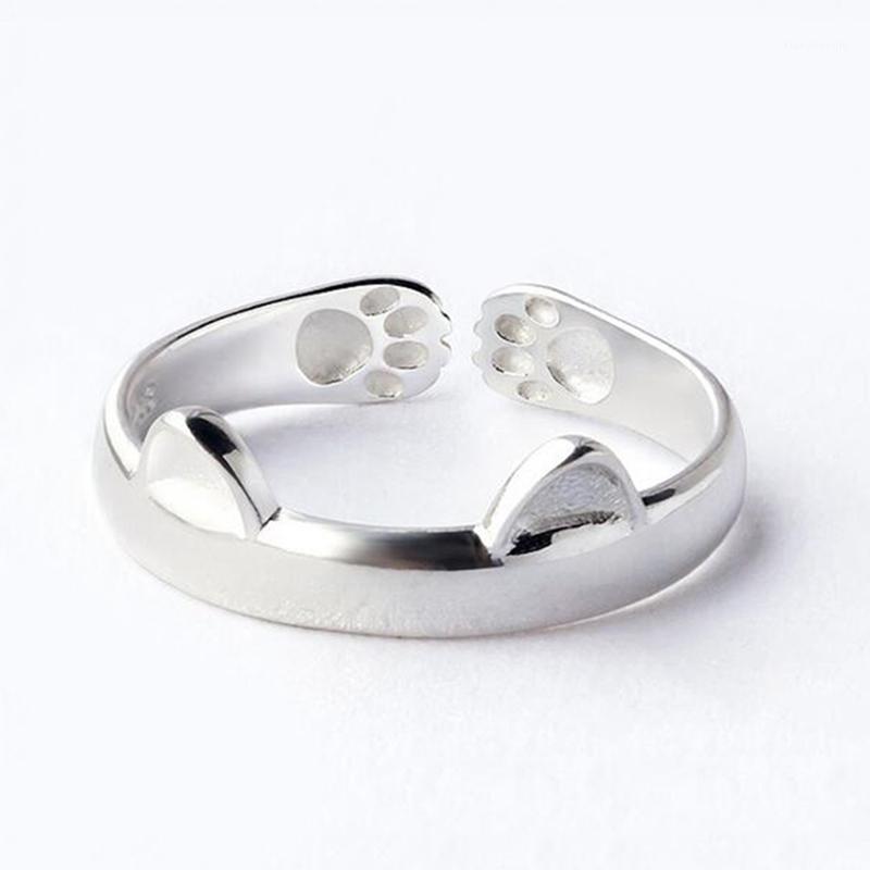 Cluster Rings Authentic 100% 925 Sterling Silver Cat Ear For Women Jewelry Open Ring Bijoux Femme Anel Gift, Golden;silver
Cluster Rings Authentic 100% 925 Sterling Silver Cat Ear For Women Jewelry Open Ring Bijoux Femme Anel Gift, Golden;silver