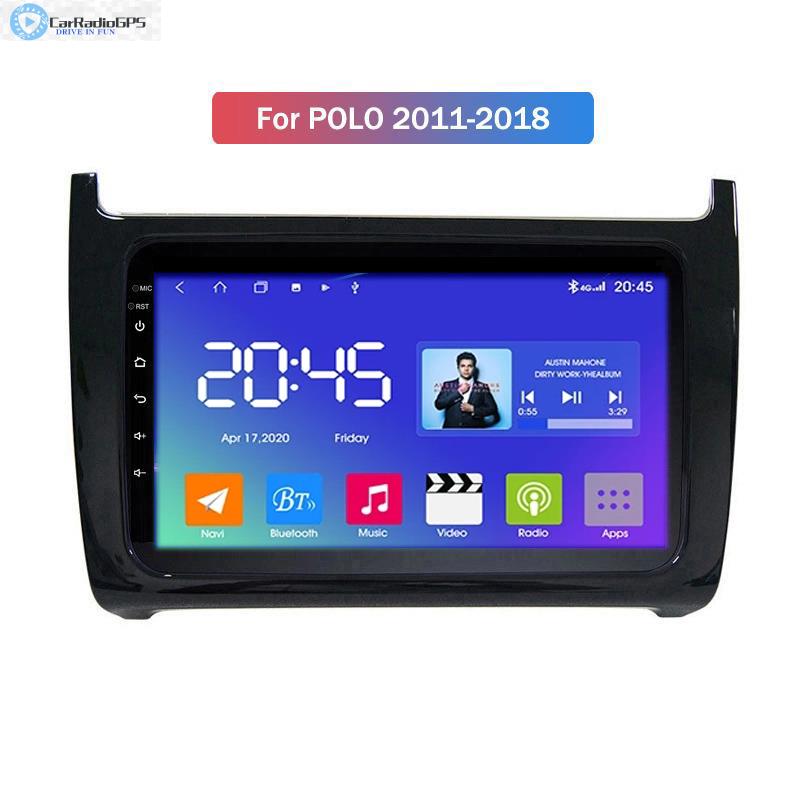 Touch Screen car dvd Android 10 GPS Navigation Player For VW POLO 2011-2018 Radio Stereo Multimedia Head Unit 9" Super Slim