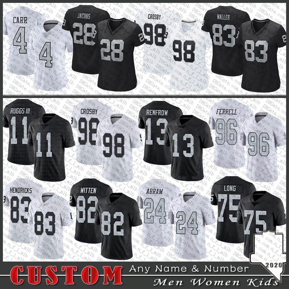 28 Josh Jacobs Football Jersey 4 Derek Carr 11 Henry Ruggs 83 Darren Waller 98 Maxx Crosby 34 Bo Jackson 75 Howie long Custom Men Women Kids Oakland Las Vegas Raider, Shown
28 Josh Jacobs Football Jersey 4 Derek Carr 11 Henry Ruggs 83 Darren Waller 98 Maxx Crosby 34 Bo Jackson 75 Howie long Custom Men Women Kids Oakland Las Vegas Raider, Shown