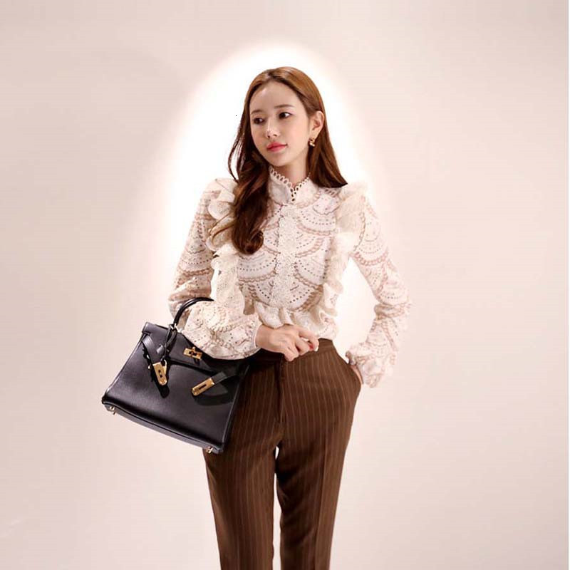 Comelsexy Autumn Notched Coat Double Breasted Blazer Slim Long Pant Striped Women's Two Piece Sets Office Suits 210515