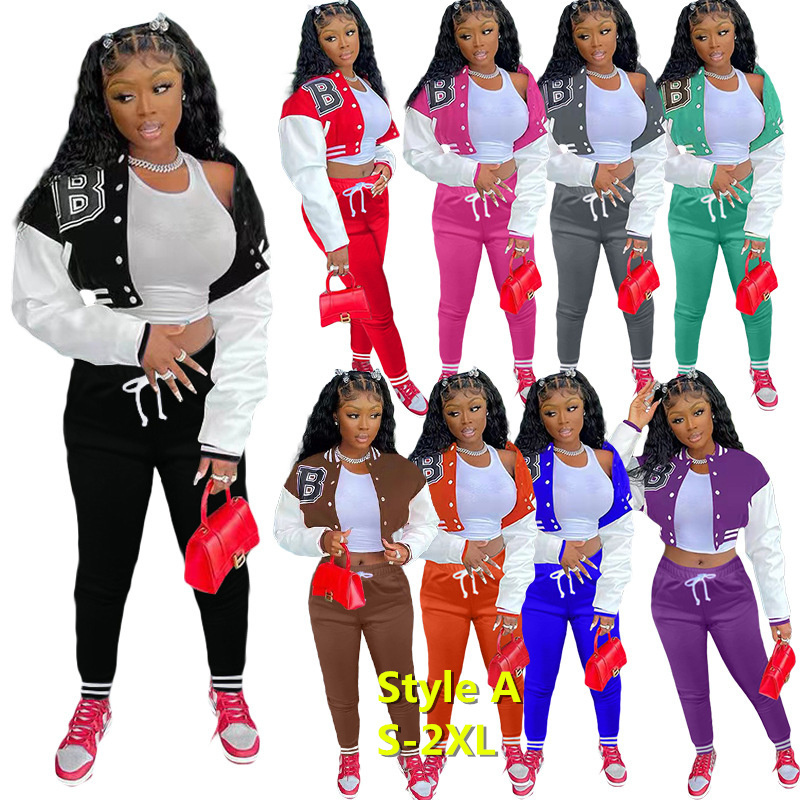 Designer Women Sweatsuit Set Tracksuits Two Piece Outfits Fall Jackets Set Sport Joggers Pants Baseball Sportswear Jog Suit Varsity, Style b
Designer Women Sweatsuit Set Tracksuits Two Piece Outfits Fall Jackets Set Sport Joggers Pants Baseball Sportswear Jog Suit Varsity, Style b
