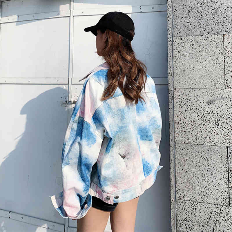 Oversized Denim Jacket Women Plus Size Loose Coats And s Female Streetwear Jean Outerwear 210427