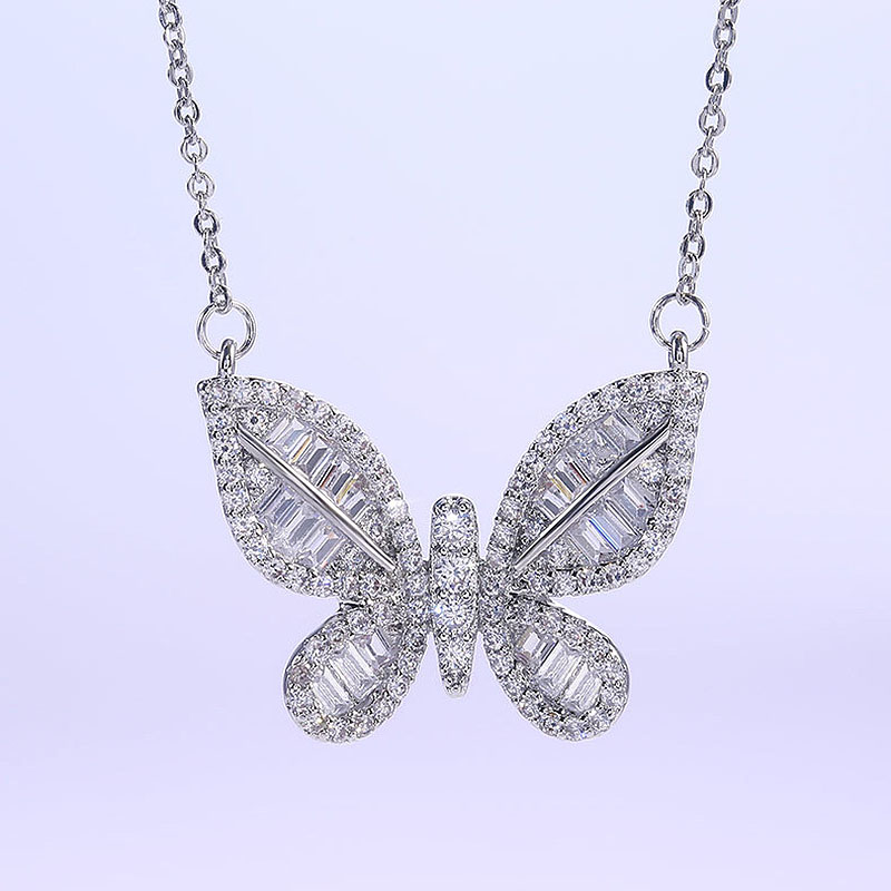 INS Simple Style Women Necklace Charm Butterfly Zirconia Pendant Outdoor Travel Sweet Girl Necklaces Solid Color Brass Rhinestone Choker, Silver
INS Simple Style Women Necklace Charm Butterfly Zirconia Pendant Outdoor Travel Sweet Girl Necklaces Solid Color Brass Rhinestone Choker, Silver