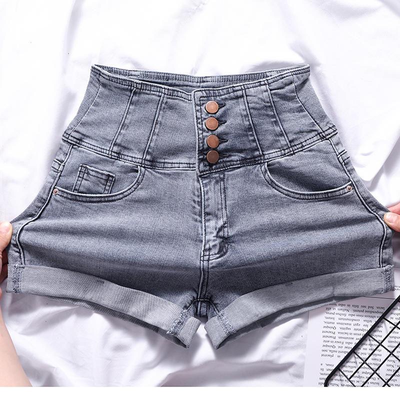 Vintage Denim Shorts Women Summer Loose High Waist Mini Female Casual Wide Leg Clothes Solid Q2498 Women's