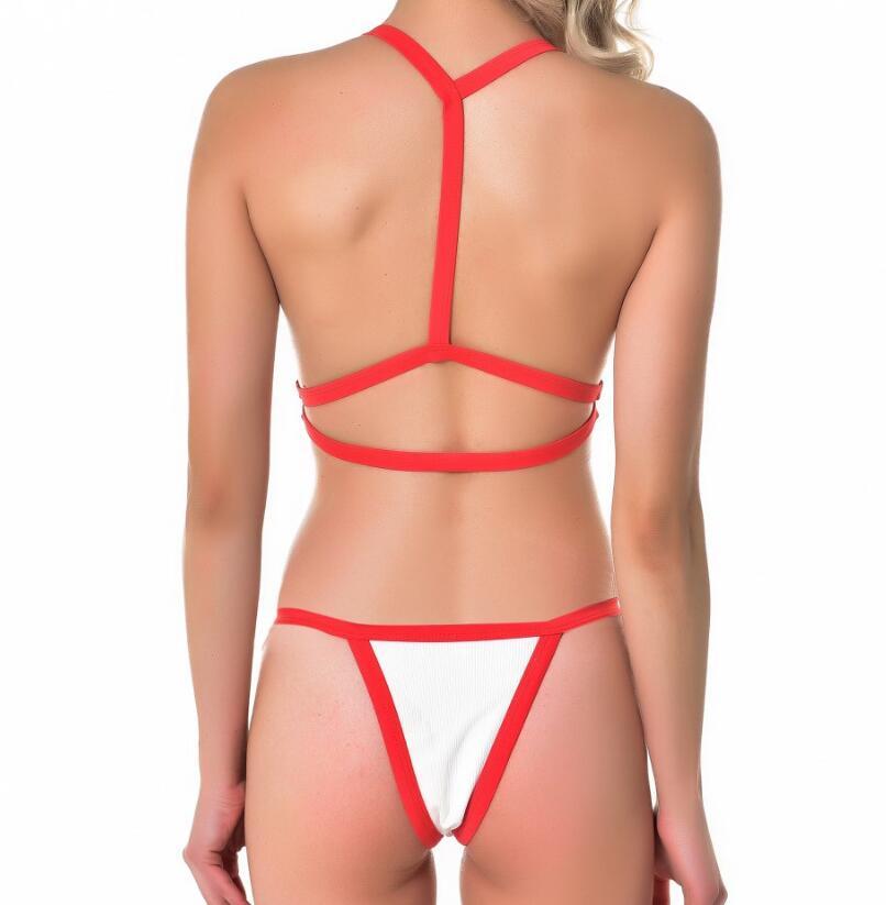 Beach Set Sexy Ladies Halter Buckle Bikini Padded Bra Swimwear Swim Women Bathing Suit Swimsuit 2 pieces set 210429