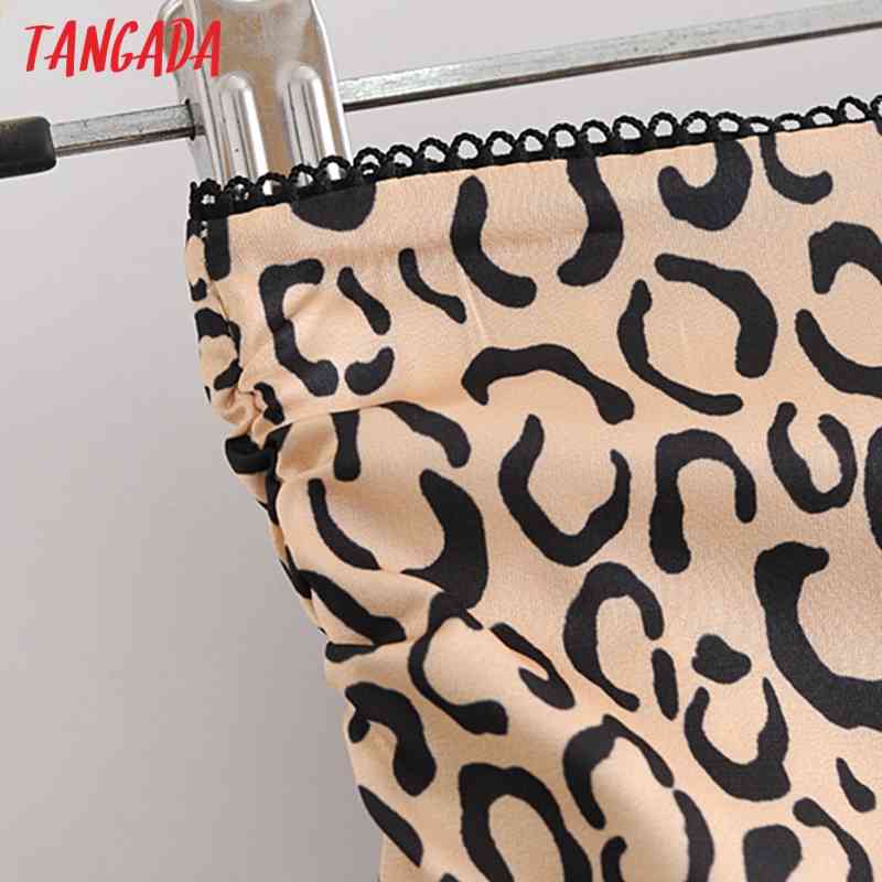 Women Leopard Pleated Midi Skirt Faldas Mujer Vintage Side Zipper Ladies Elegant Chic Mid Calf Skirts 4D3 210416