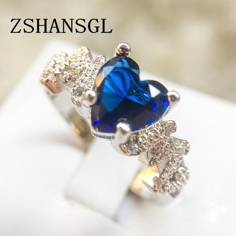 Wedding Rings 2 Color Authentic 100% 925 Sterling Silver Ring Blue/Green Love Heart Romantic Finger For Women Gift Mother
Wedding Rings 2 Color Authentic 100% 925 Sterling Silver Ring Blue/Green Love Heart Romantic Finger For Women Gift Mother