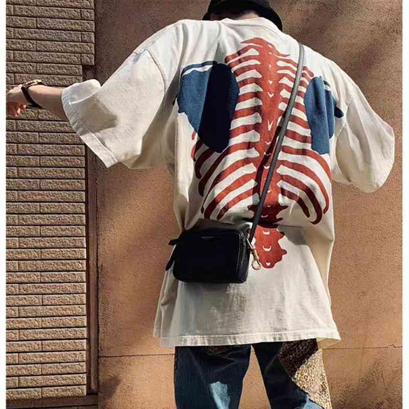 Oversize KAPITAL T-Shirt Men Women High Quality T Shirt Skulls 210420