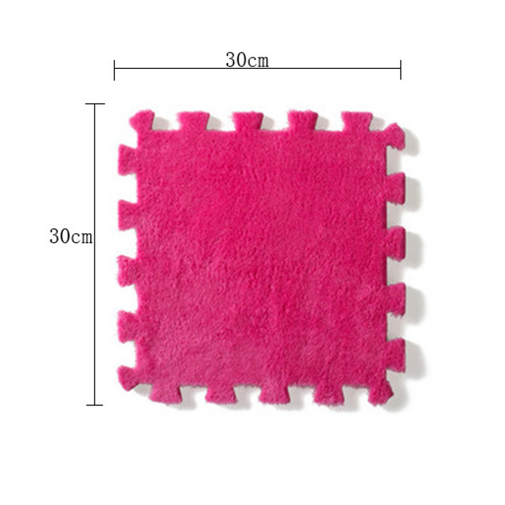 10 Pcs Soft Plush Children's Mat Baby Play Mat Baby Toys Eva Foam Puzzle Carpet In Children's Room Keep Warm Playmat 30x30x1CM 210402
