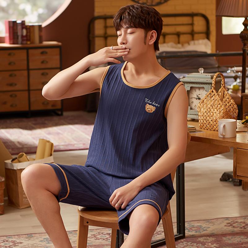 Men's Sleepwear Summer Men Pyjamas Sleeveless Cotton Fashion Pajamas Set Casual Night Suits Pijamas Plus Size 3XL Homewear, 2087
Men's Sleepwear Summer Men Pyjamas Sleeveless Cotton Fashion Pajamas Set Casual Night Suits Pijamas Plus Size 3XL Homewear, 2087
