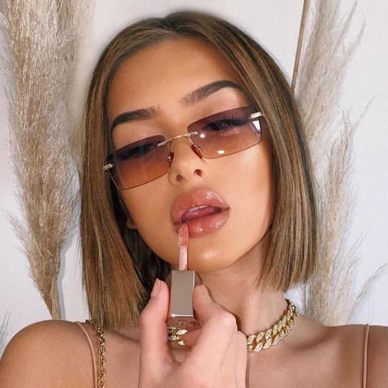 sunglasses Luxury Brand Small Rectangle 2020 Grey Pink Shades For Women 90s Vintage Rimless Square Sunglasses Unisex UV400, White;black
sunglasses Luxury Brand Small Rectangle 2020 Grey Pink Shades For Women 90s Vintage Rimless Square Sunglasses Unisex UV400, White;black