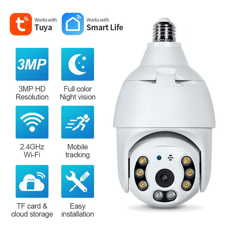 Cameras 2MP WIFI E27 Lamp Bulb IP Camera Night Vision PTZ Security CCTV Video Surveillance Work With Tuya Smart Life
Cameras 2MP WIFI E27 Lamp Bulb IP Camera Night Vision PTZ Security CCTV Video Surveillance Work With Tuya Smart Life