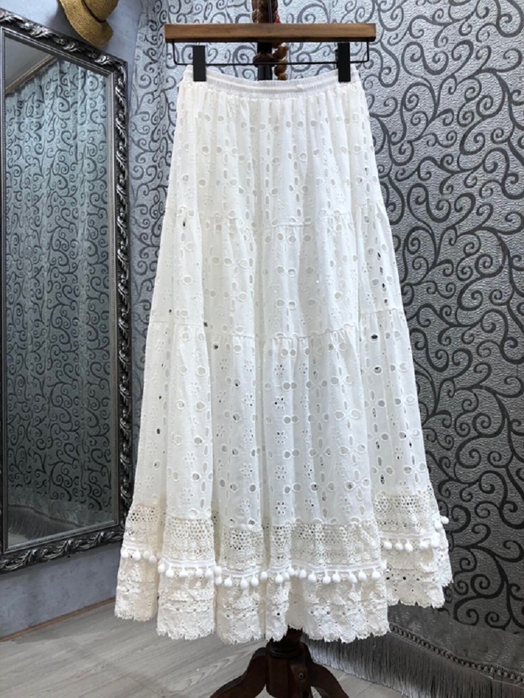 skirts skirts High Quality Women's Skirt Spring Summer Ladies Hollow Out Embroidery Drawstring Waist Casual Long White Maxi Skirts, Beige
skirts skirts High Quality Women's Skirt Spring Summer Ladies Hollow Out Embroidery Drawstring Waist Casual Long White Maxi Skirts, Beige