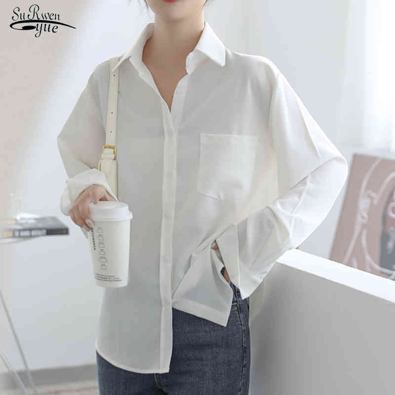 Spring Fashion Button Up Satin Silk Shirt Y2k Vintage Blouse Women White Lady Long Sleeves Female Loose Street Shirts 13153 210521, Black
Spring Fashion Button Up Satin Silk Shirt Y2k Vintage Blouse Women White Lady Long Sleeves Female Loose Street Shirts 13153 210521, Black