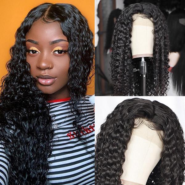 Ishow 10 12 14 16 18 inch 30 32 34 36 38 40inch Human Hair Wigs Yaki Straight Kinky Curly Water Loose Deep Body Lace Front Wig for Women All Ages Natu