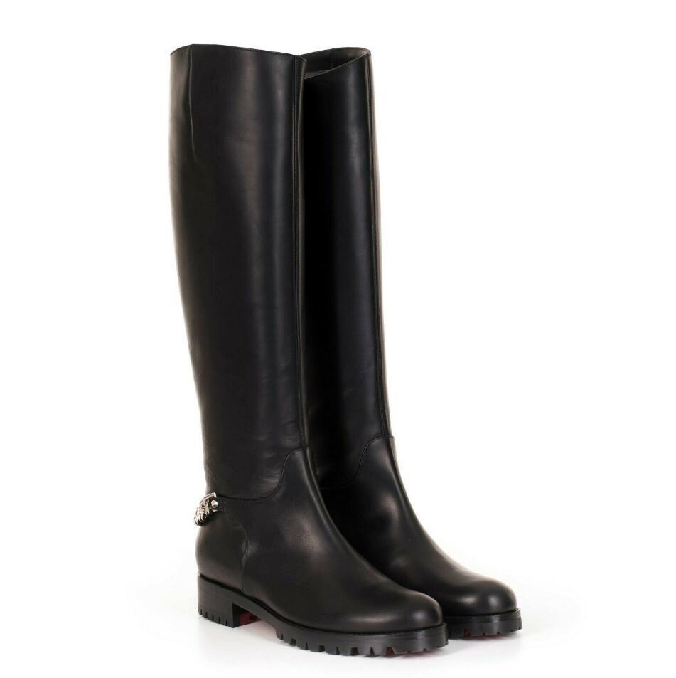 Perfect Winter Brands Black Calfskin Leather Croche Cate Boots Women's Red Bottom Tall Boot Lug Sole Over-knee-booties Lady Combat Booty EU35-43
Perfect Winter Brands Black Calfskin Leather Croche Cate Boots Women's Red Bottom Tall Boot Lug Sole Over-knee-booties Lady Combat Booty EU35-43
