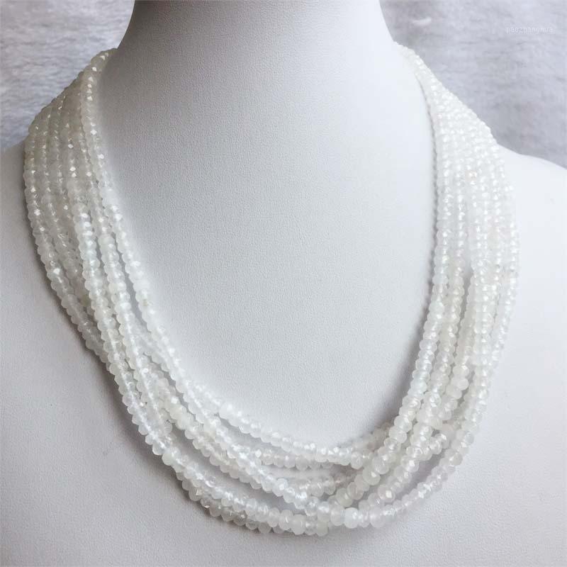 Luxury 3*4MM Cut White Quartz Necklace Multilayer Faceted Jade 1/3/6Strands Adjustable Beaded Chain Choker For Prom Gift Chains, Silver
Luxury 3*4MM Cut White Quartz Necklace Multilayer Faceted Jade 1/3/6Strands Adjustable Beaded Chain Choker For Prom Gift Chains, Silver