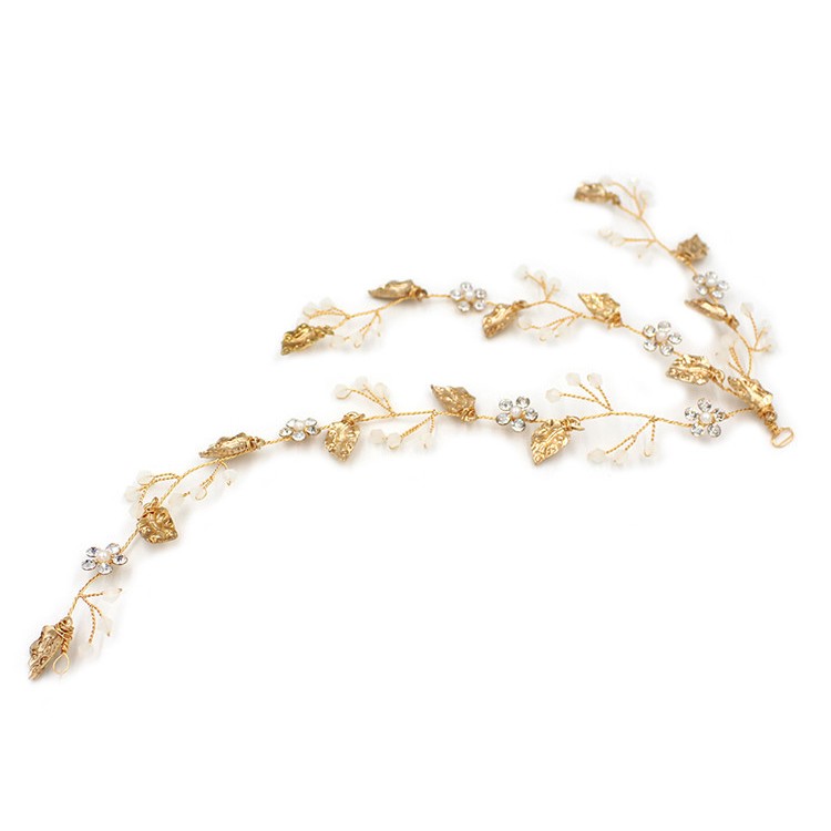 Fairy HeadPieces Gold with Ivory Wedding Accesosries Latest European Style Flowers Shape