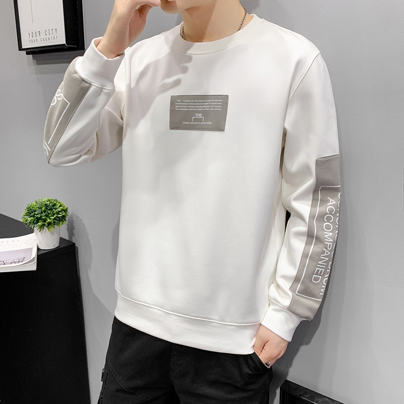 Men's long sleeve T-shirt 2021 new autumn and winter Korean fashion versatile round neck sweater handsome casual bottoming shirt, 1605 white
Men's long sleeve T-shirt 2021 new autumn and winter Korean fashion versatile round neck sweater handsome casual bottoming shirt, 1605 white