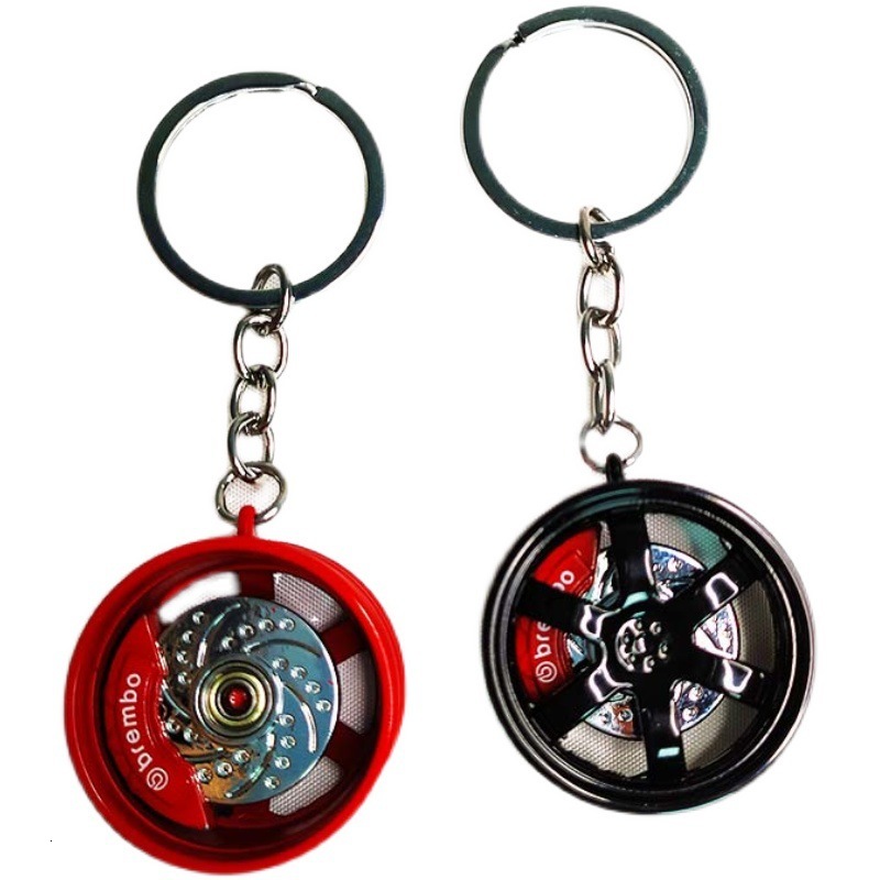 Creative Bbs Wheel Hub Brake Pad Key Chain Te37 High-end Metal Pendant
