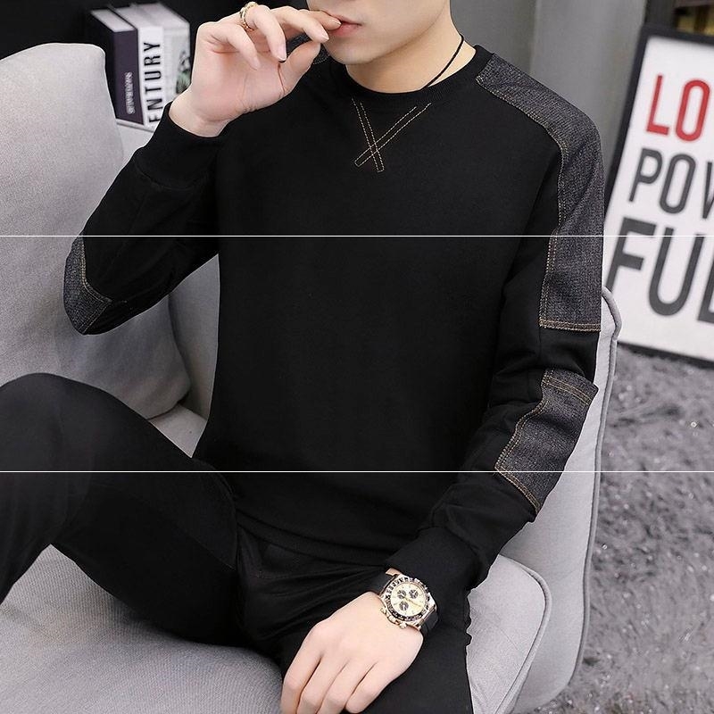 Long sleeve t-shirt Plush 2021 new spring round neck top trend bottoming shirt loose sweater men's, E788 black
Long sleeve t-shirt Plush 2021 new spring round neck top trend bottoming shirt loose sweater men's, E788 black