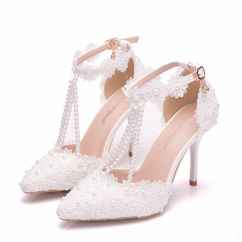 Women Sandals Wedding Party Lace PU Rhinestones Buckle Strap 9.5CM Thin High Heels Pointed Toe Sandal For Shoes Size 35-42, Black
Women Sandals Wedding Party Lace PU Rhinestones Buckle Strap 9.5CM Thin High Heels Pointed Toe Sandal For Shoes Size 35-42, Black