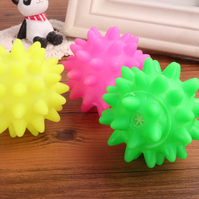 Interactive Dog Toys For Small Dogs Vinyl Glue Squeak Puppy Ball Diameter 6.5cm Pet Chew Bite Resistant