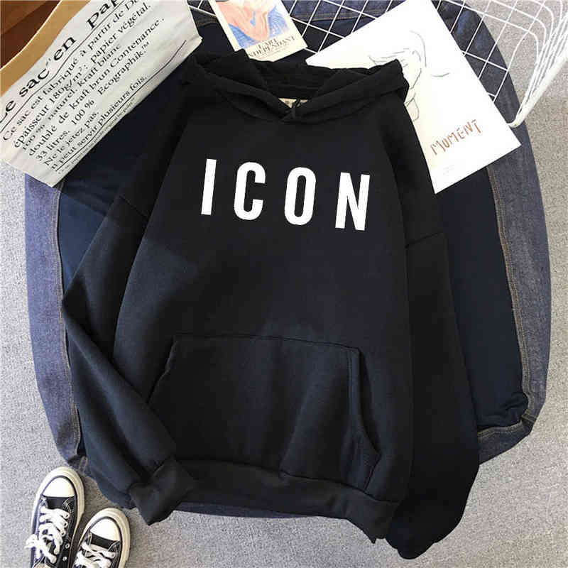 New Winter Hoody Sweatshirt ICON Print Hoodies Fashion Men Clothing Casual Sweatshirt Women Oversize Itself Harajuku Hoodie Tops G1202, Black
New Winter Hoody Sweatshirt ICON Print Hoodies Fashion Men Clothing Casual Sweatshirt Women Oversize Itself Harajuku Hoodie Tops G1202, Black