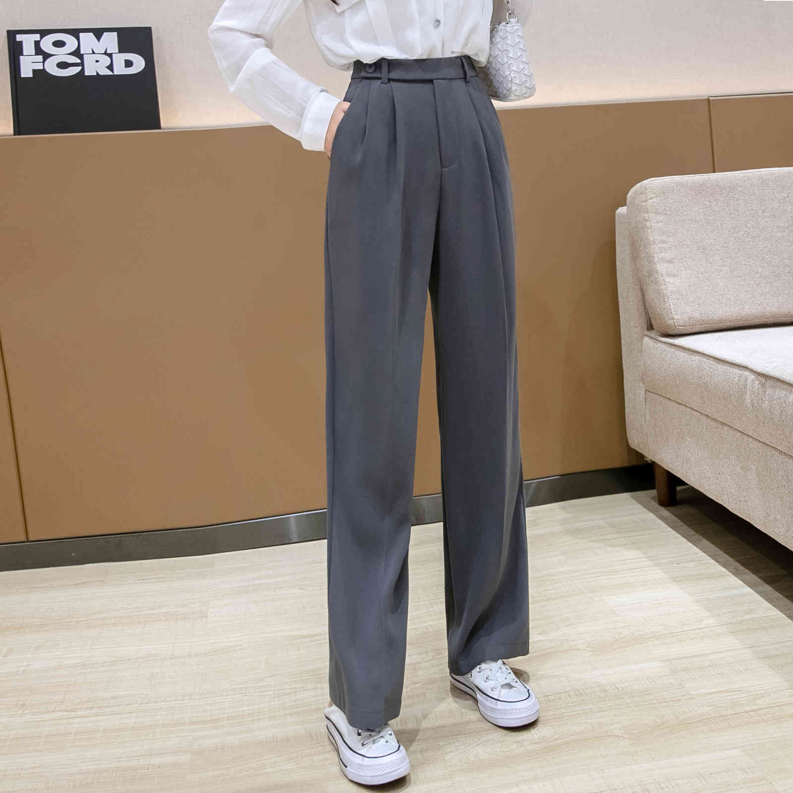 Women's Pants & Capris Calça reta feminina casual da moda, calças de verão e outono para mulheres, traje solto, perna largas, calça formal ol 9J5X, 1# shoe box
Women's Pants & Capris Calça reta feminina casual da moda, calças de verão e outono para mulheres, traje solto, perna largas, calça formal ol 9J5X, 1# shoe box
