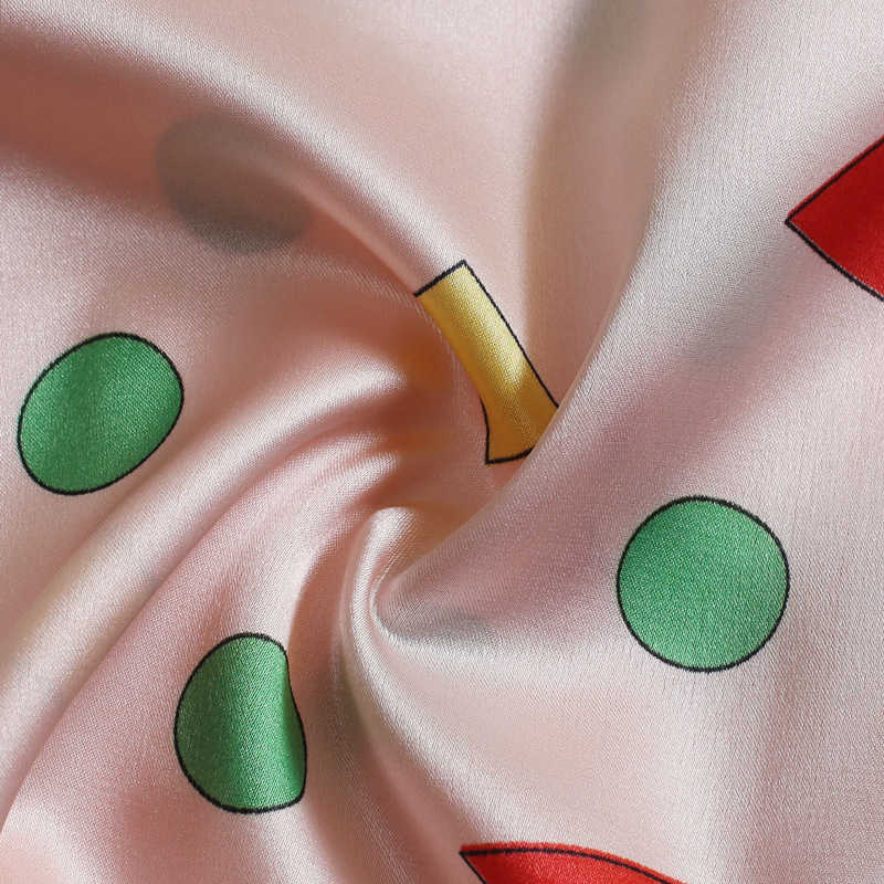 Novelty Geometric Women Pajamas Suit Intimate Lingerie Women Casual Sleepwear 7PCS Sleep Set Satin Nightwear Home Clothing Q0706