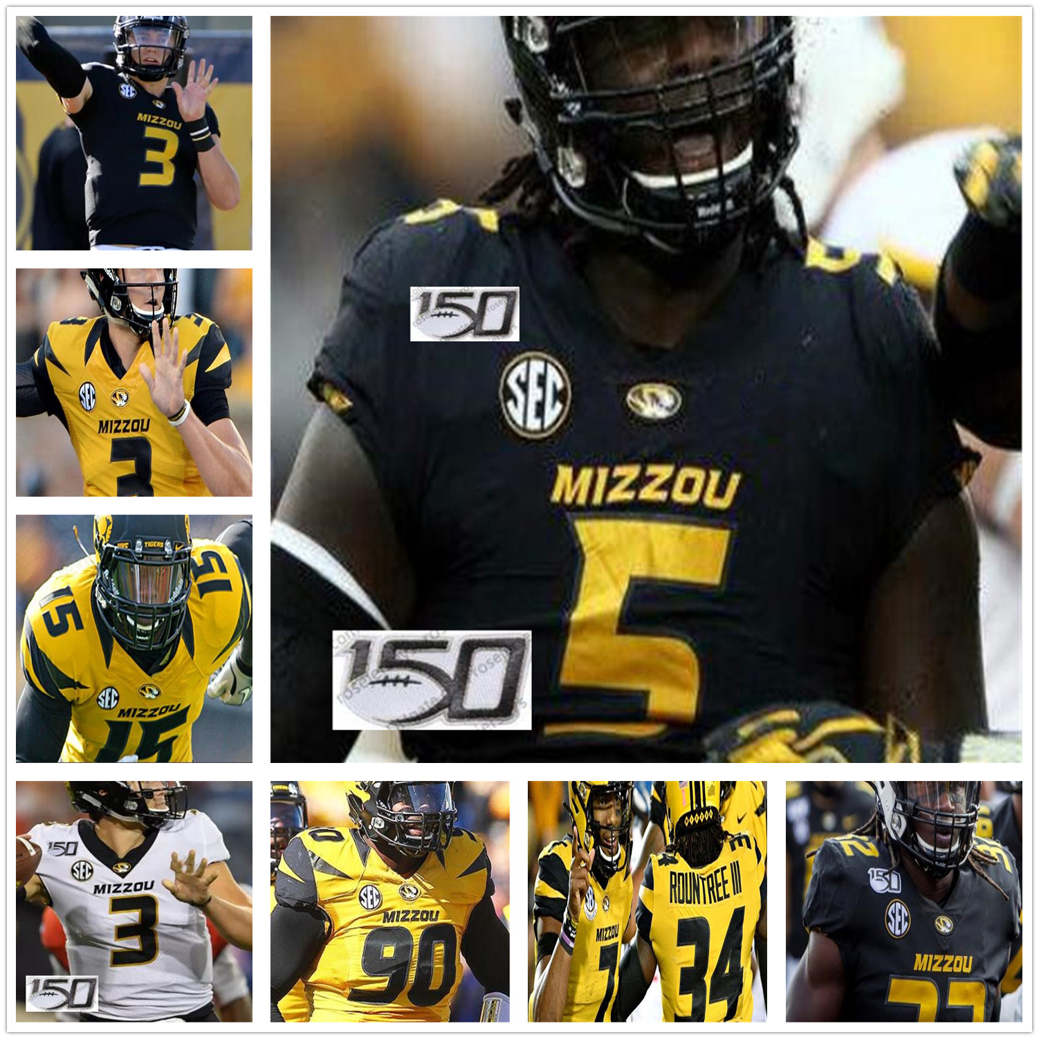 Ncaa mizzou Missouri Tigers Football stitched Jersey 150TH Custom 83 Kellen Winslow 3 Shawn Robinson 4 Jonathan Nance 13 Kam Scott, Black
Ncaa mizzou Missouri Tigers Football stitched Jersey 150TH Custom 83 Kellen Winslow 3 Shawn Robinson 4 Jonathan Nance 13 Kam Scott, Black
