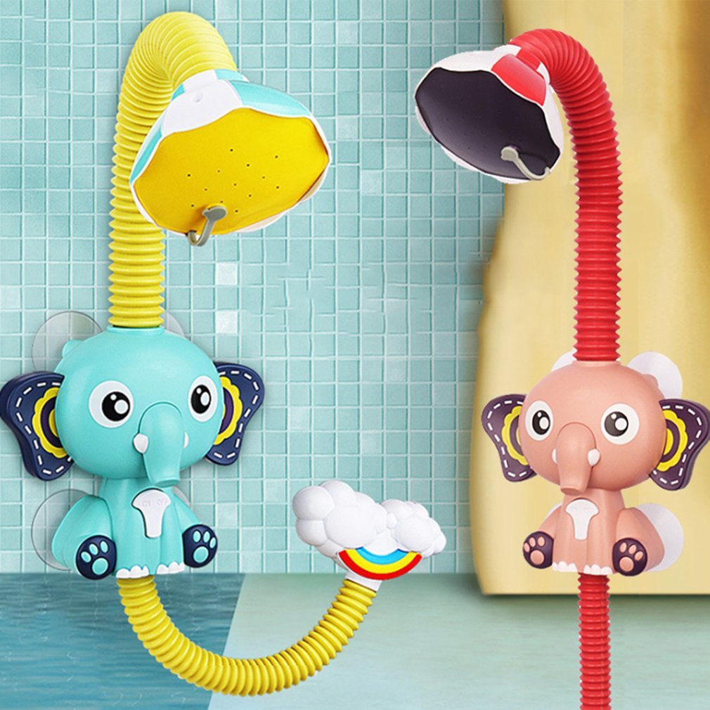 Babyboard Toys Electric Elephant Animal Sucker Electric shower Rain Head Plastic Children Game Water Cloud