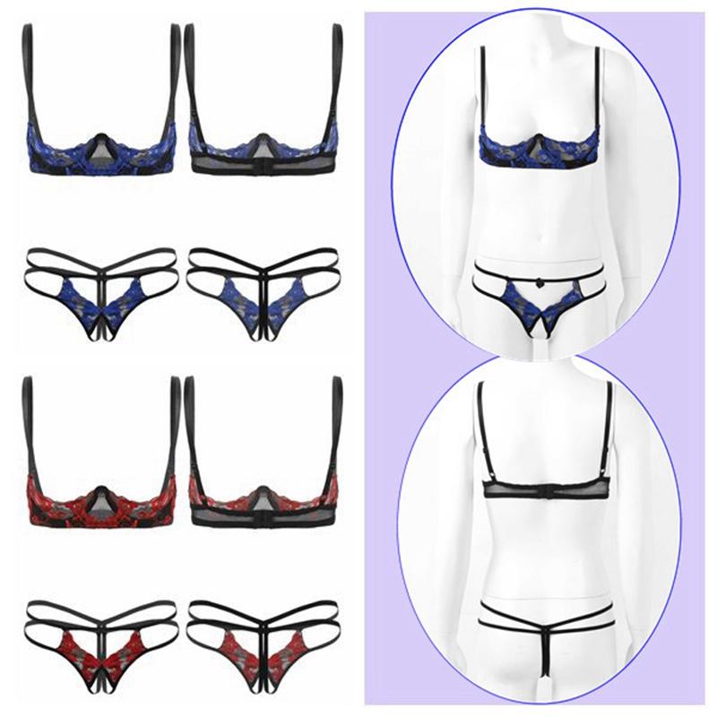 Bras Sets Womens Erotic Embroidery Lace Lingerie Set Adjustable Spaghetti Shoulder Straps Bare Exposed Breasts Underwire Bra Top, Red;black
Bras Sets Womens Erotic Embroidery Lace Lingerie Set Adjustable Spaghetti Shoulder Straps Bare Exposed Breasts Underwire Bra Top, Red;black