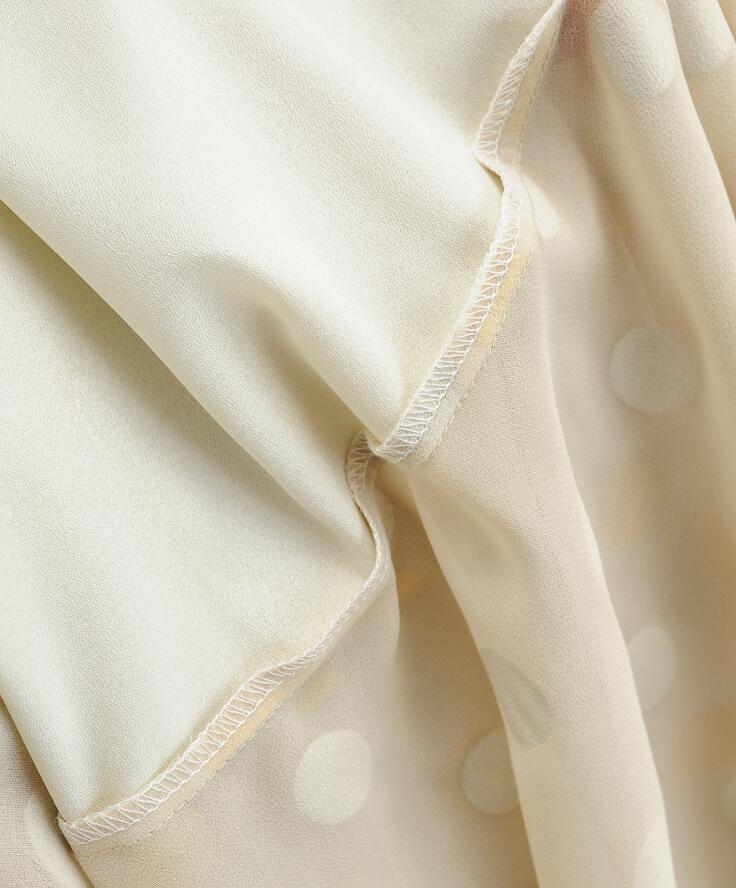 Vintage France V neck Bronzing Gold Polka Dot Wrap Dress Holiday Woman Tie Bow Waist Short Sleeve Slit Midi Tea Dresses 210429