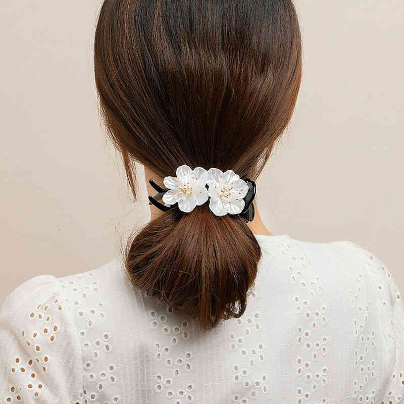 Hair Accessories Jewelry Ball Head Grab Clip Large Flower Horsetail Buckle pin Back of Korean Elegant Temperament dress Woman